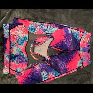 Capri leggings with matching sports bra